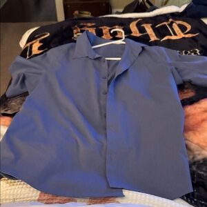 Lululemon Men's SS button down stretch blue  Shirt-LG-barely worn